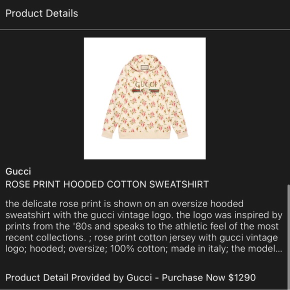 Gucci Floral Sweatshirt - Picture 2 of 14